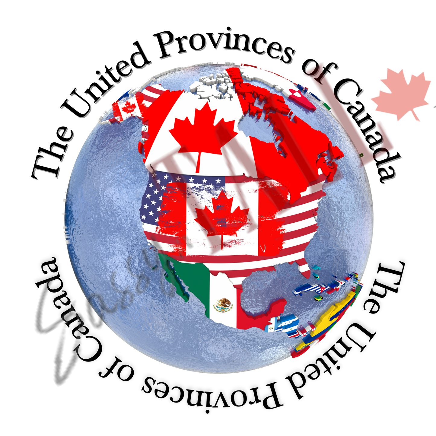 Flat lay of "United Provinces of Canada" Design minimalist map-inspired design, Canadian-made unity-themed apparel.
