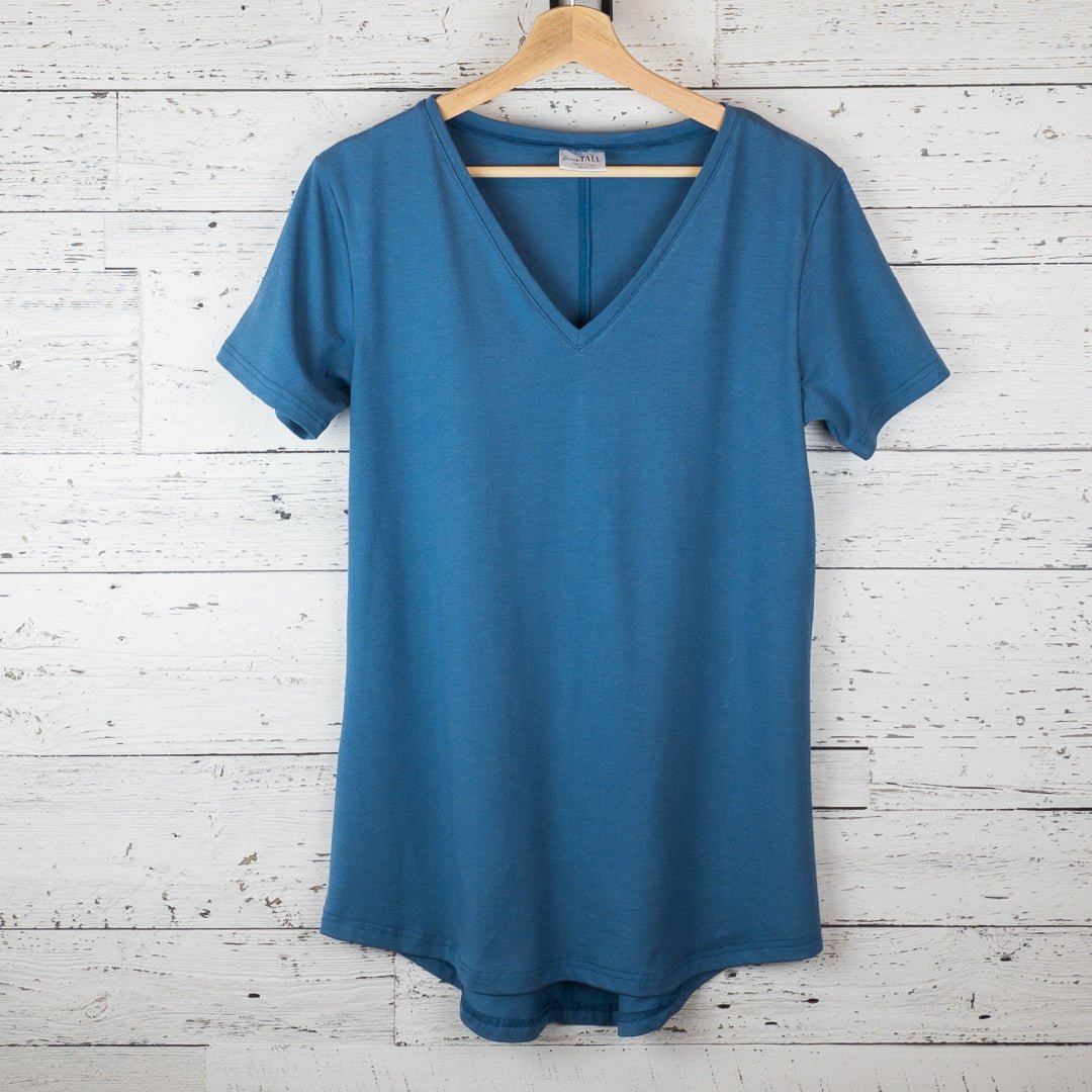 V - Neck T - Shirt for Tall Women. - SassynTall