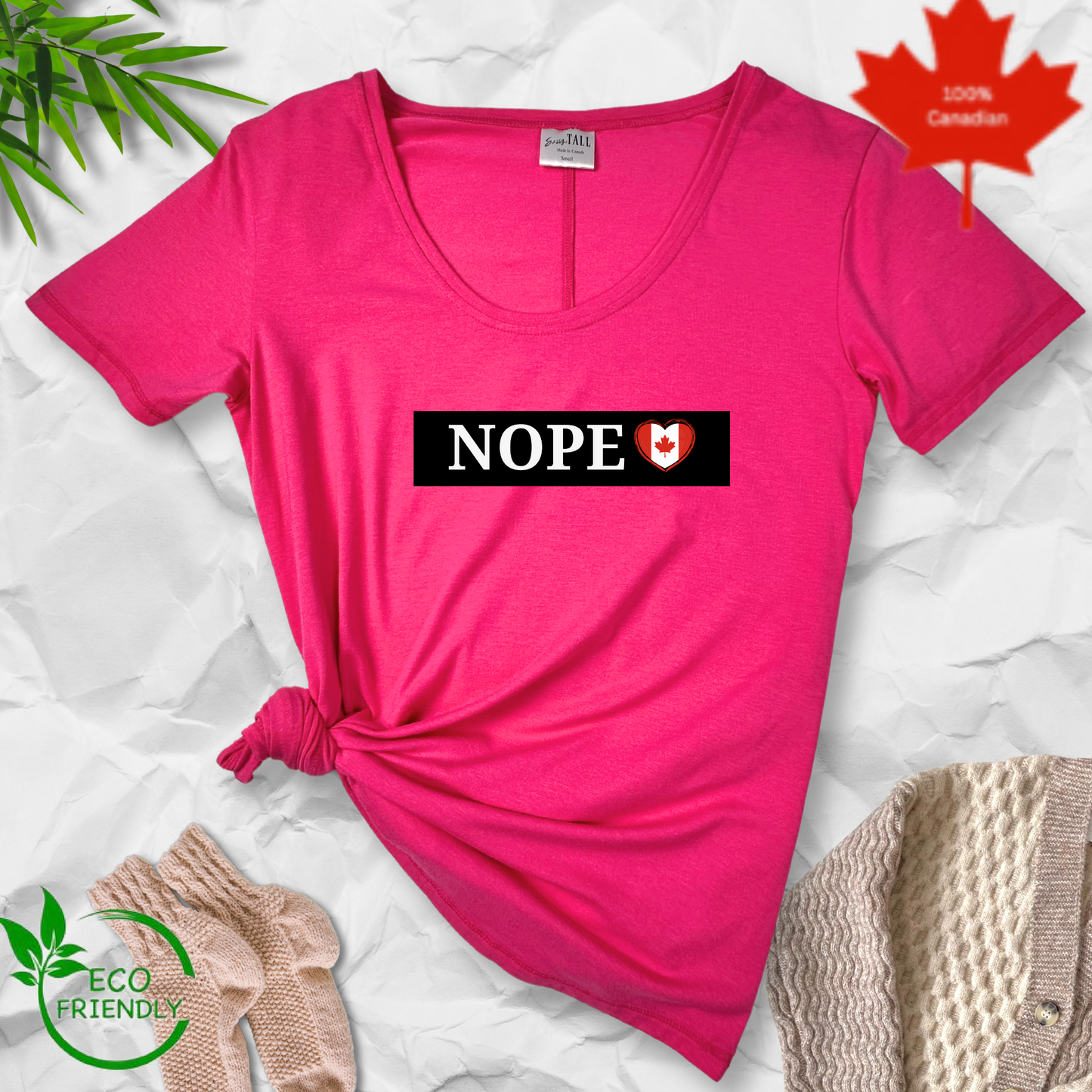 Nope, Canada is not for Sale, Canada Proud, Made in Canada, Soft Women's Bamboo t-shirt